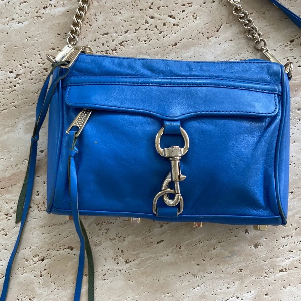 Rebecca Minkoff Electric Blue Leather Crossbody Bag